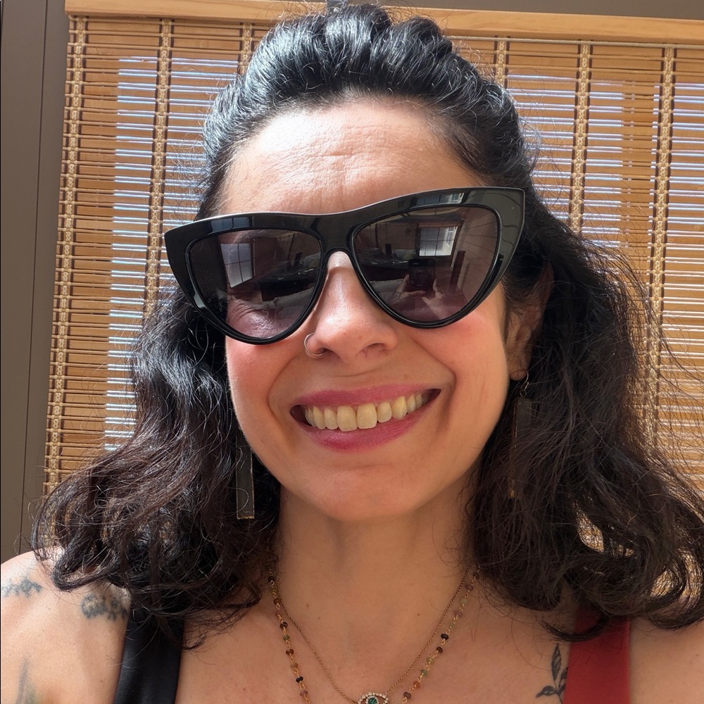 Bottega Veneta Black Cat-Eye Sunglasses